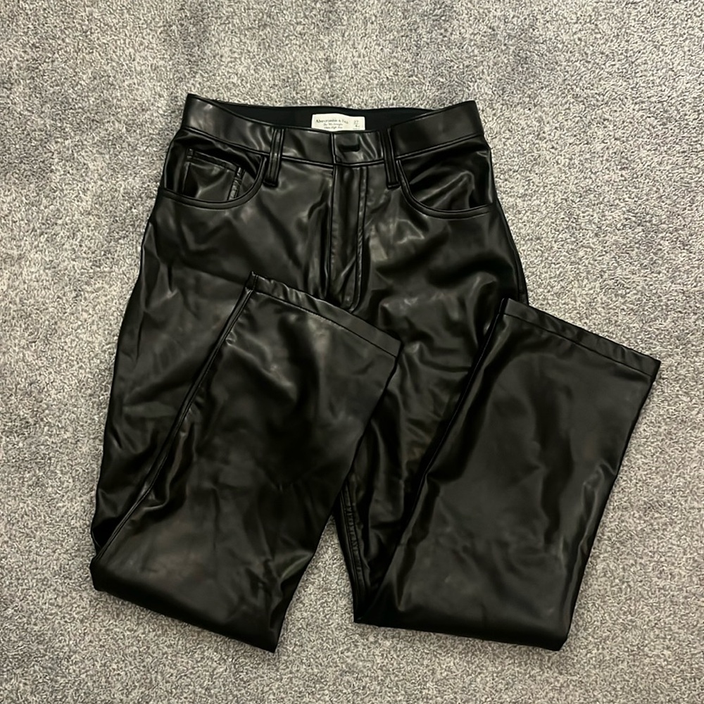 A&F 90s High Rise Leather Pants